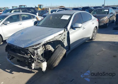 2014 Infiniti Q50 Hybrid Sport z USA, uszkodzony, nr VIN JN1AV7AR8EM701710